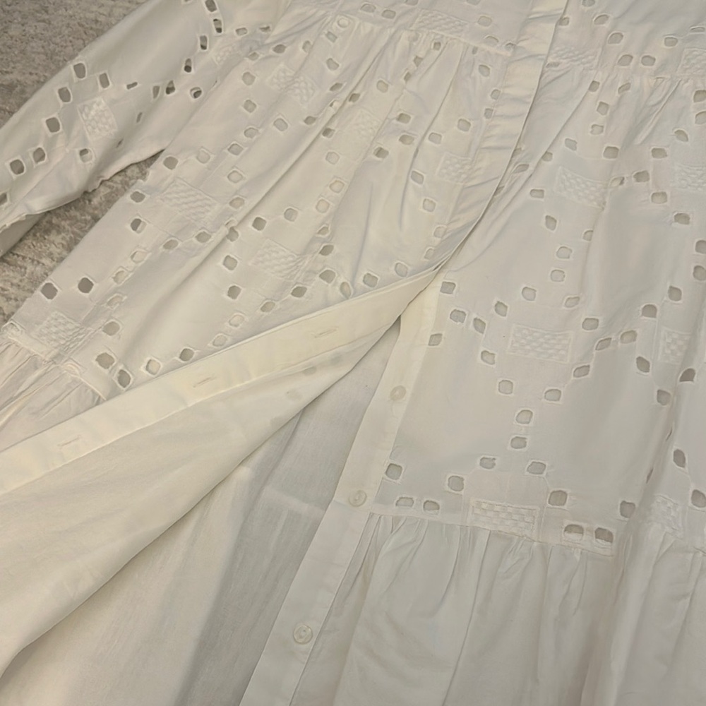 Eyelet White Dress - Picture 3 of 4